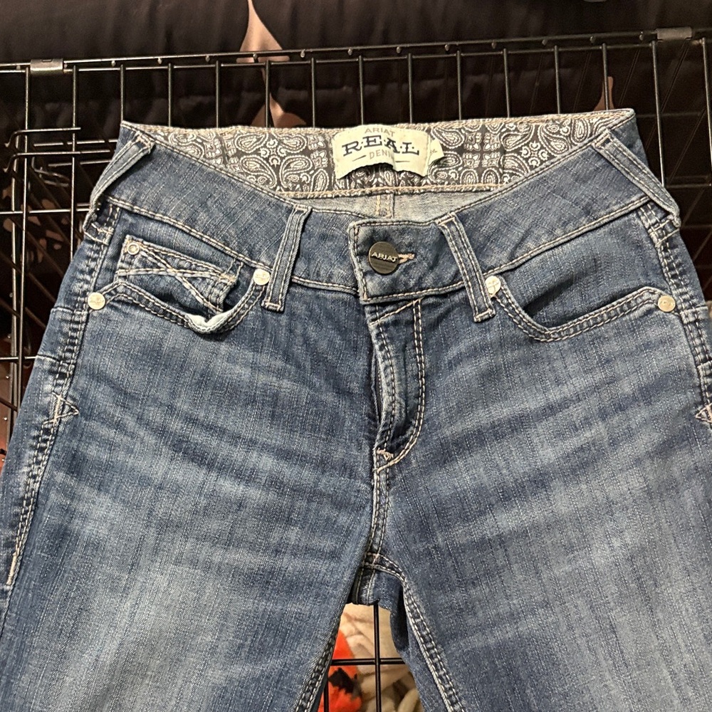 Ariat REAL Denim Jeans with Paisley Waistband